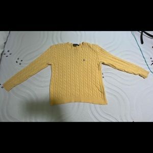 Ralph Lauren Yellow Cable Knit Sweater